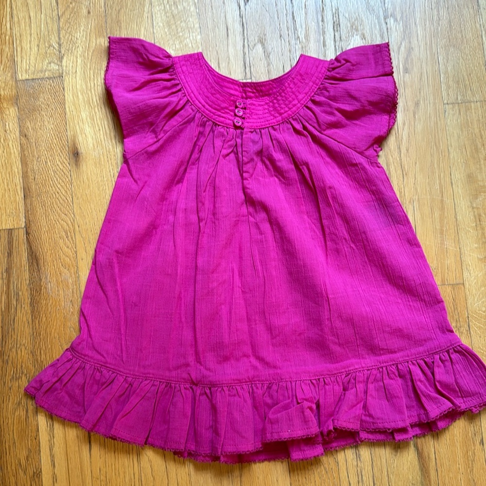 Ralph Lauren girls 18mo hot pink cotton dress, NWOT
